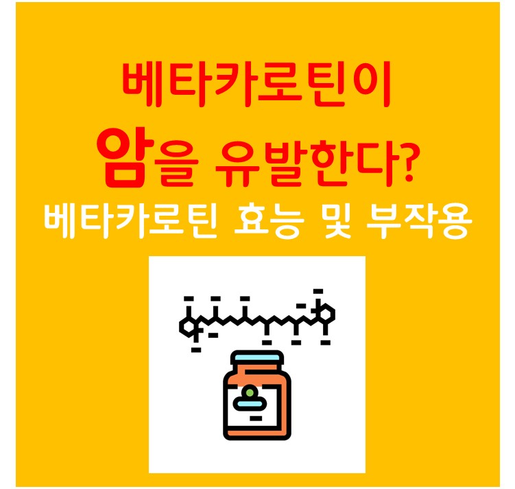  베타카로틴이 암을 유발한다? 베타카로틴의 효능과 부작용