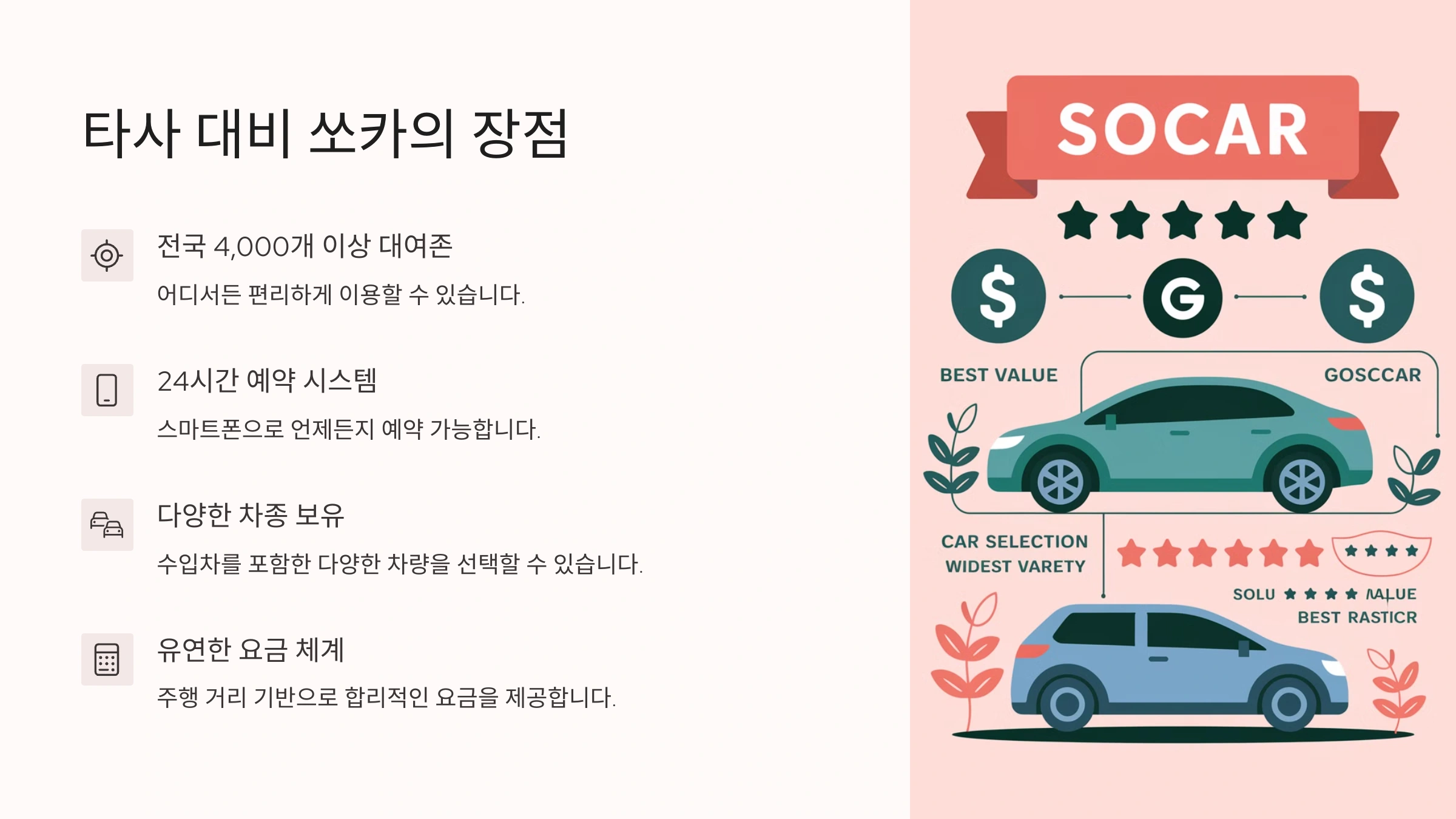 요 카셰어링 서비스 비교