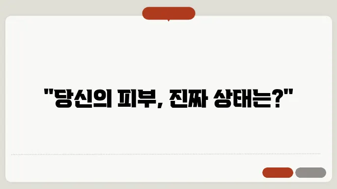 건성피부 지성피부 차이 구별하기