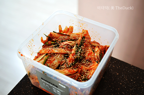 알배추 겉절이 김치 완성