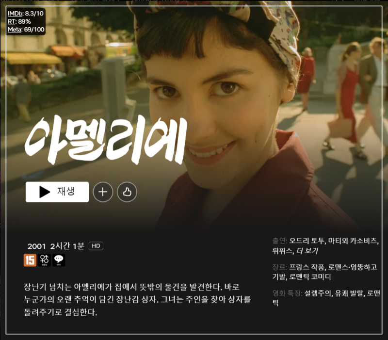 IMDb 평점 좋은 넷플릭스영화