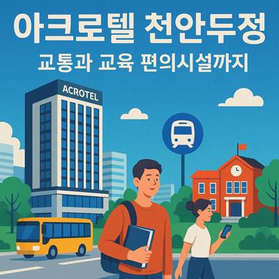 아크로텔 천안두정: 교통과 교육 편의 시설까지 완벽하게 분석한 정보