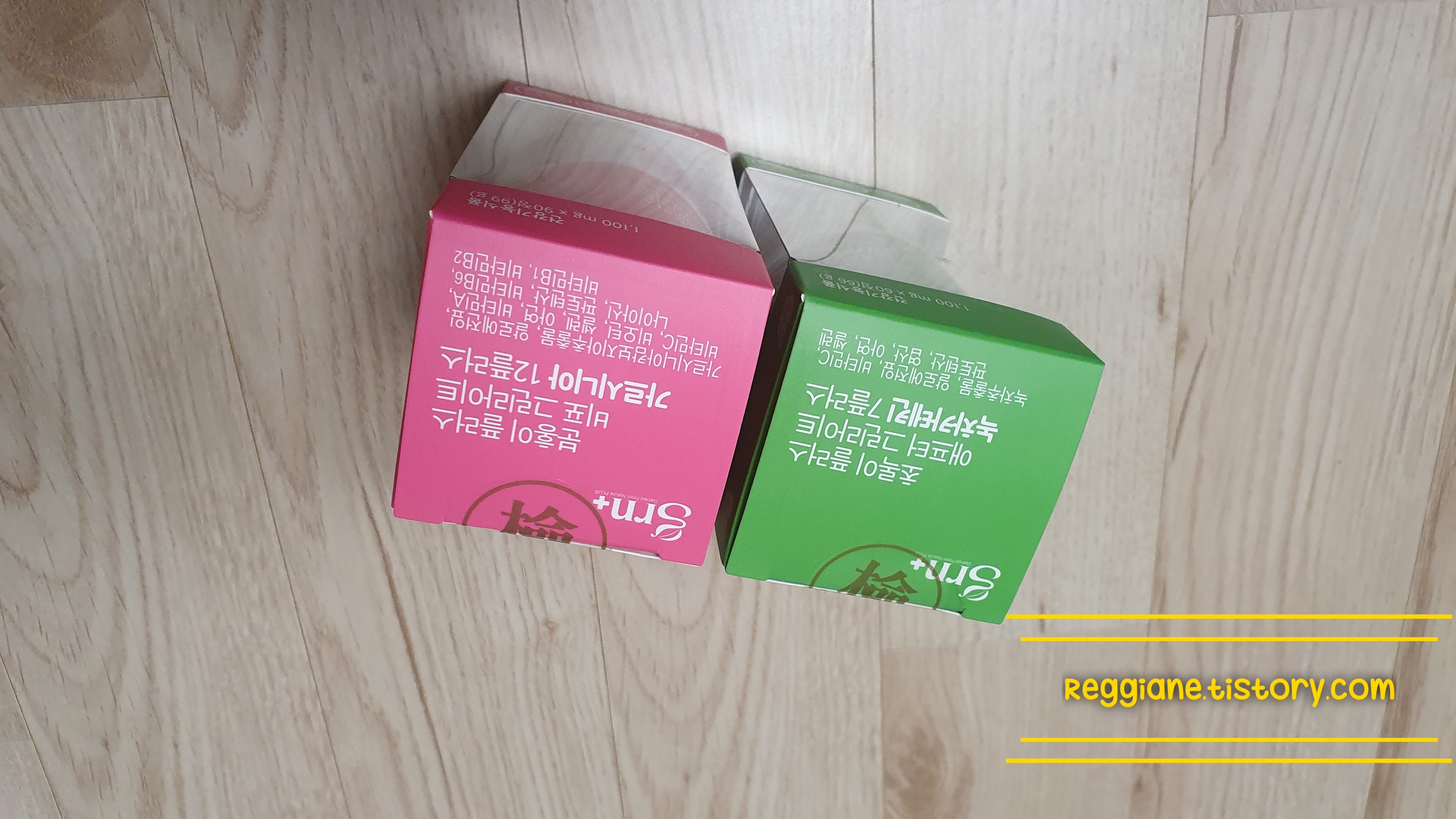  GRN+ 초록이(애프터 그린라이트/녹차 카테킨), 분홍이(비포 그린라이트/가르시니아) 구입