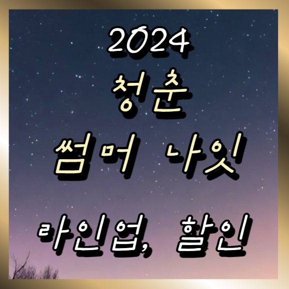 2024 청춘썸머나잇 라인업 티켓 예매 할인