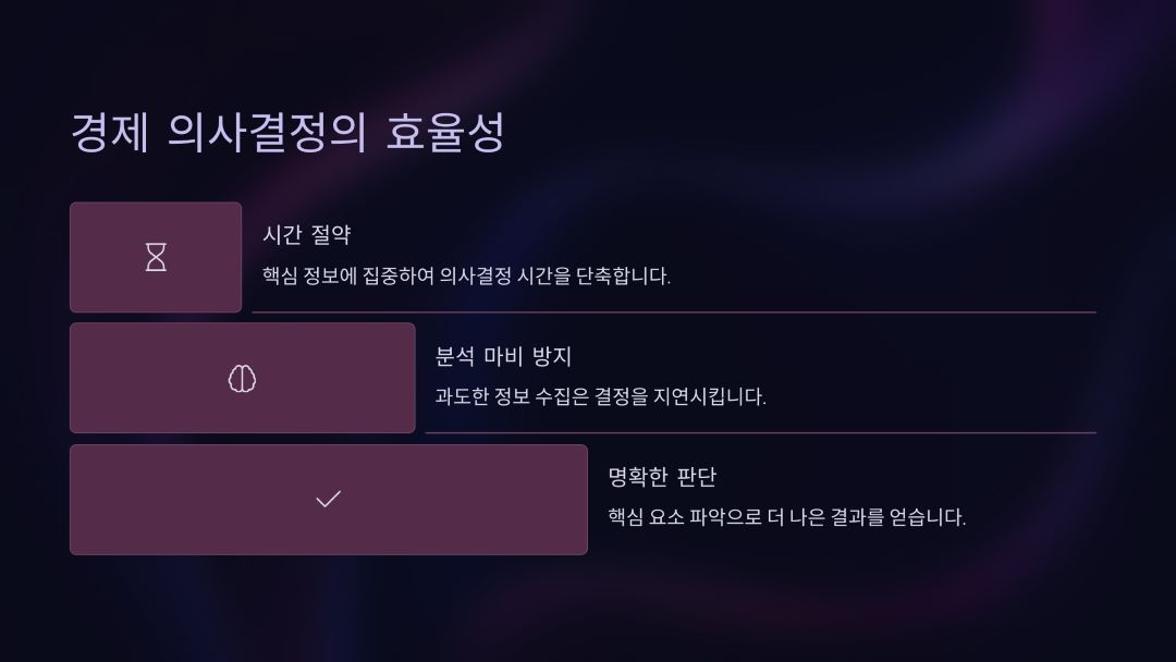 경제 의사결정의 효율성 증대