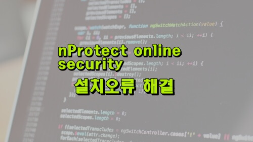 nProtect online security 오류 해결 방법