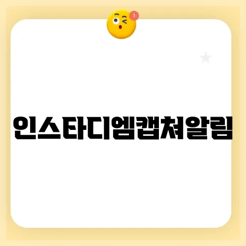 인스타디엠캡쳐알림