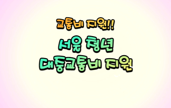 서울 청소년 대중교통비 지원