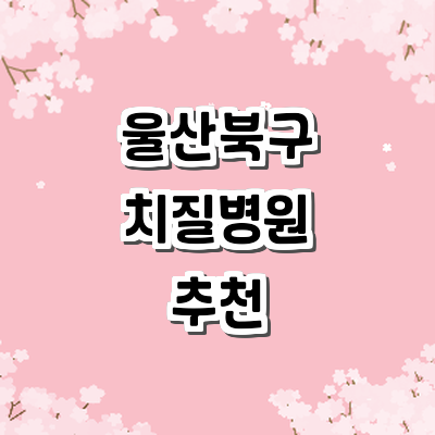 울산 북구 치질
