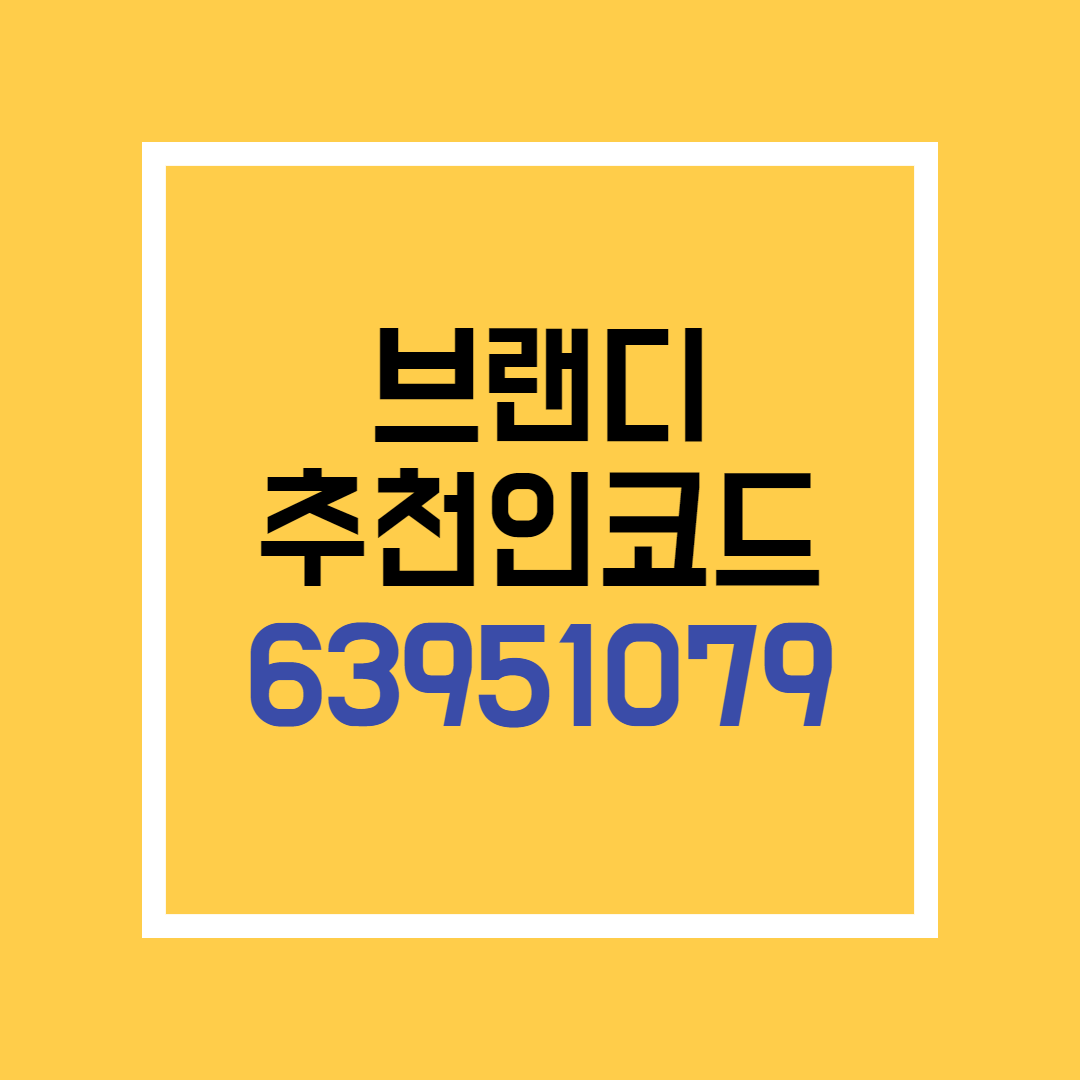  브랜디 추천인코드 63951079 / 쿠폰+적립금 중복 사용이 가능?