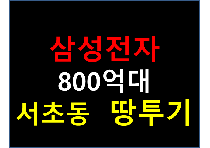 삼성전자 서초동 땅 800억대 경매 낙찰…제2 삼성 타운 ? 2 img