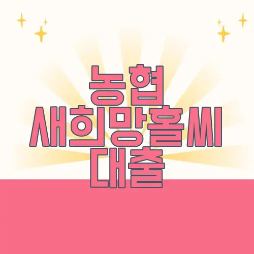 농협 새희망홀씨 대출