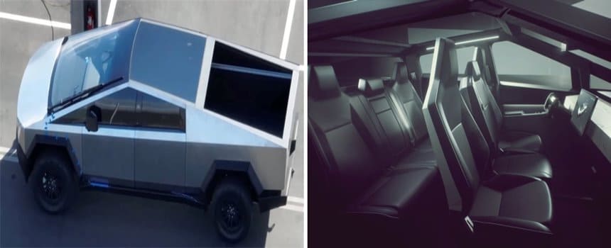 Tesla-CyberTruck가-대형-와이퍼와-사이드-미러를-장착한채-도로-테스트를-진행하는-모습과-공개된-내부-인테리어-사진