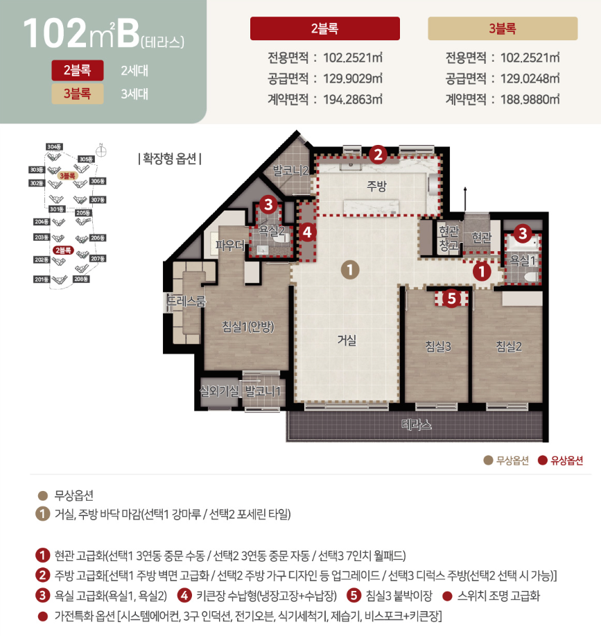 중외공원 힐스테이트 102타입 평면도