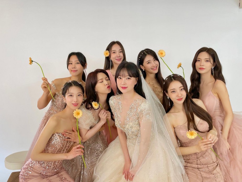  금조 웨딩촬영에 모인 나인뮤지스