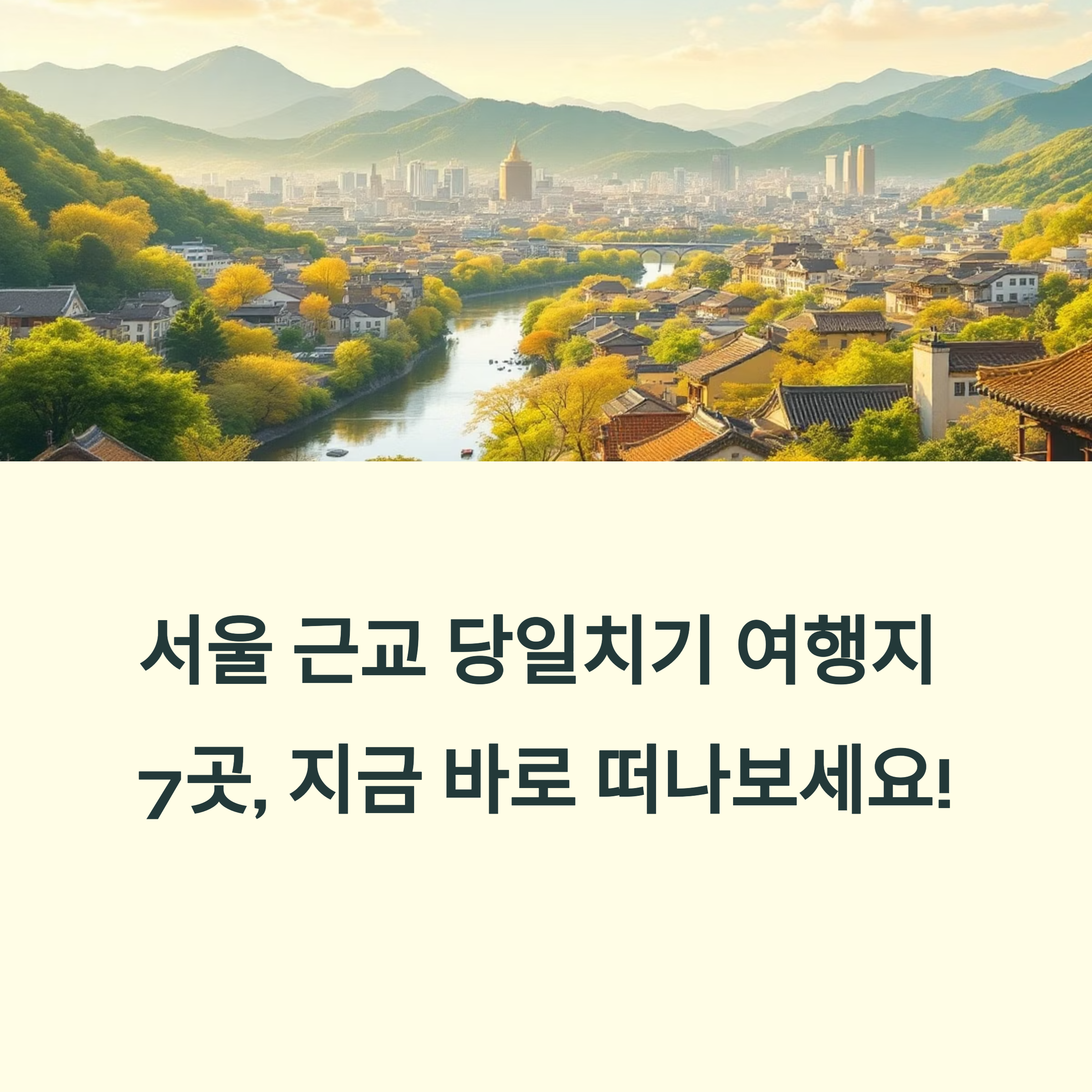 주말 1박2일 서울 근교 여행지 추천