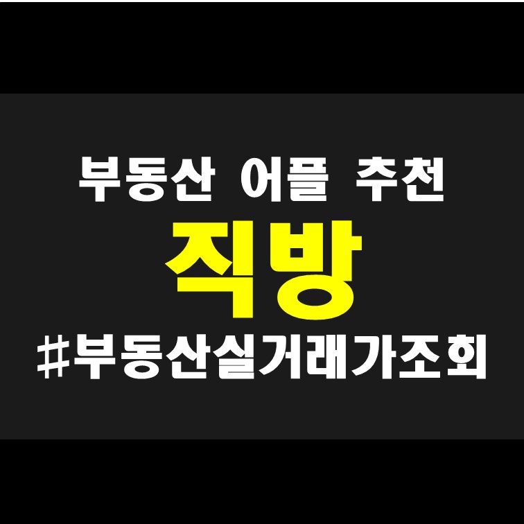  부동산 실거래가 조회, 전월세 찾기 어플 직방 중개사 사이트