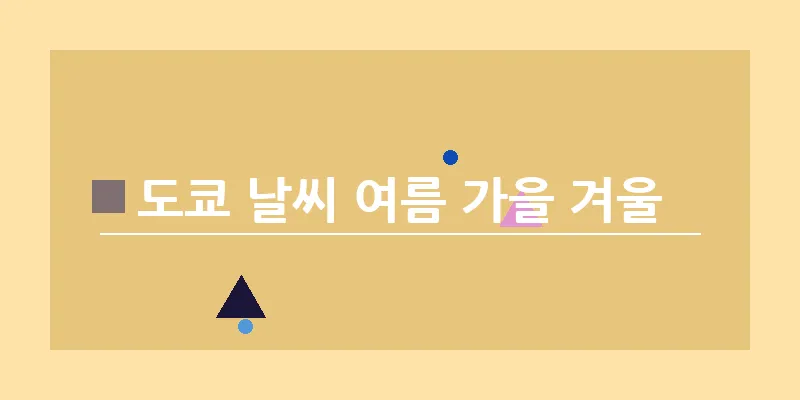 도쿄 날씨 여름 가을 겨울_12