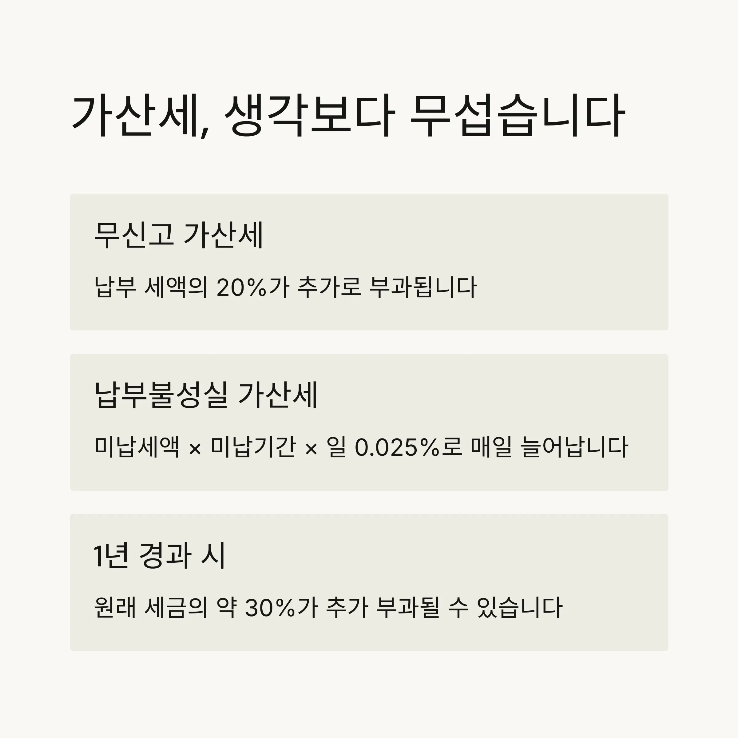 💰 종합소득세 미신고 시 가산세 얼마나 붙을까?