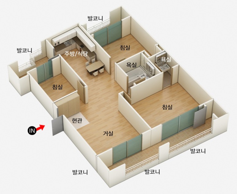 광주광역시 인테리어 업체&#44; 운남동 삼성 아파트 31평형 아파트 인테리어&#44; iso(사진=사랑방)