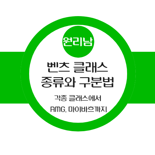 벤츠 클래스 S, E, C, B, A, G 총 정리하기(feat. 클래스 간단 구분법)