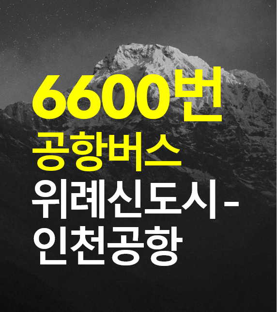  위례/송파 - 인천공항 6600 공항버스 안내