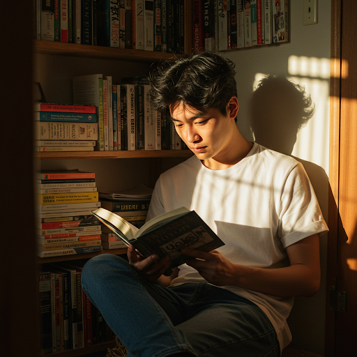 독서하는 사진
