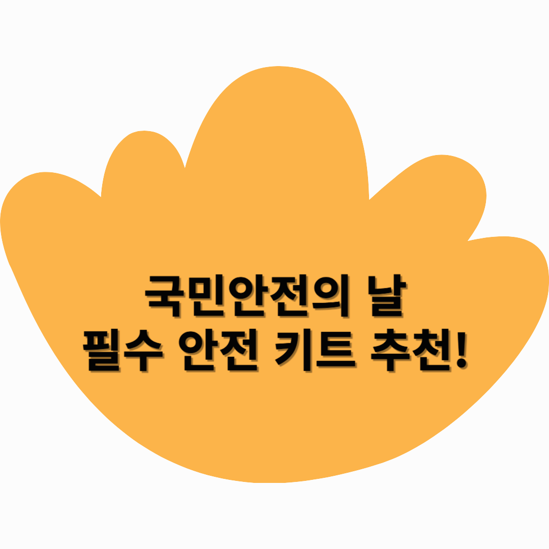 국민안전의 날, 필수 안전 키트 추천!