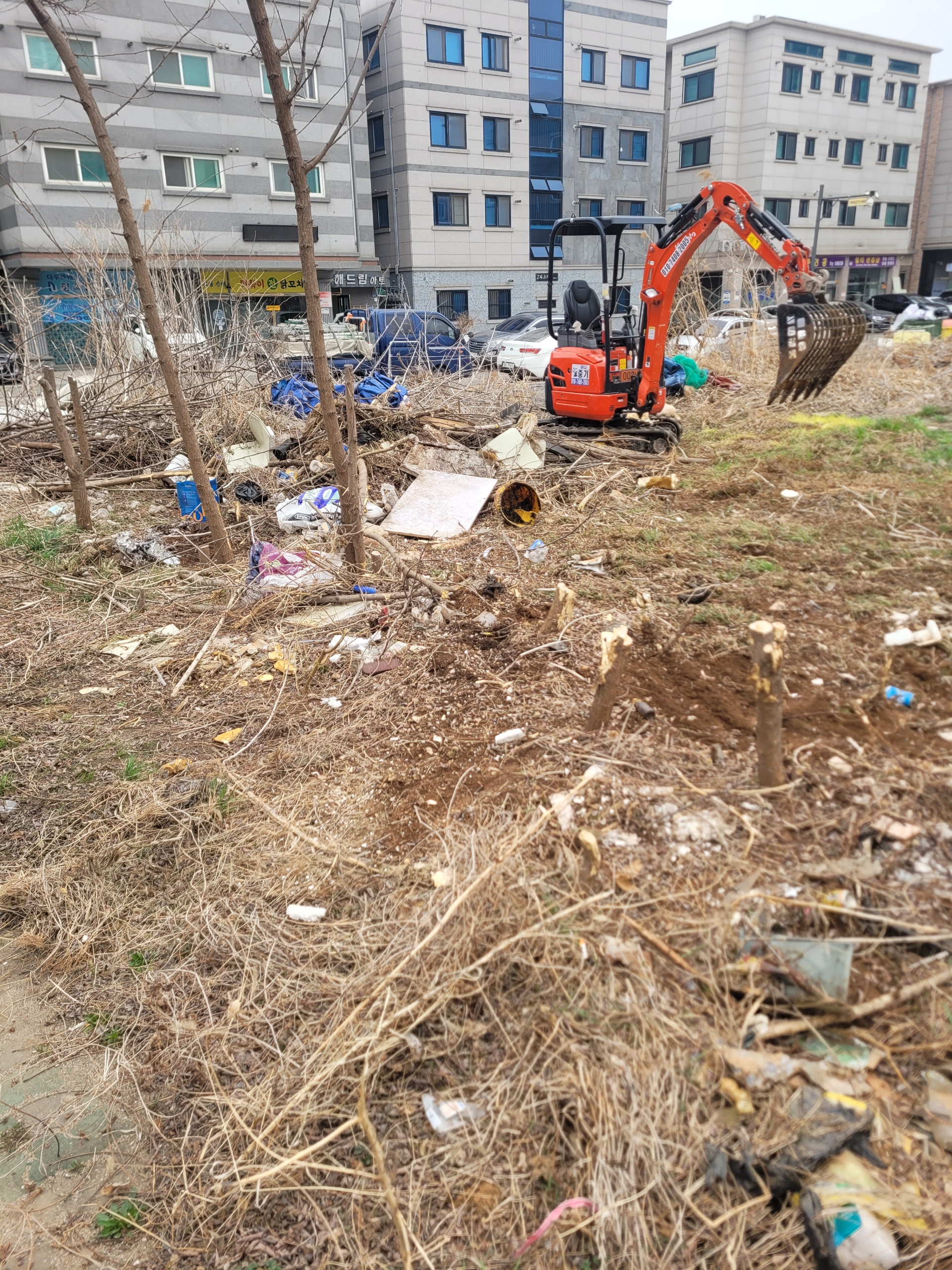  가평미니포크레인 채바가지로 농지 밭 정리 평탄 작업(허니미니중기)