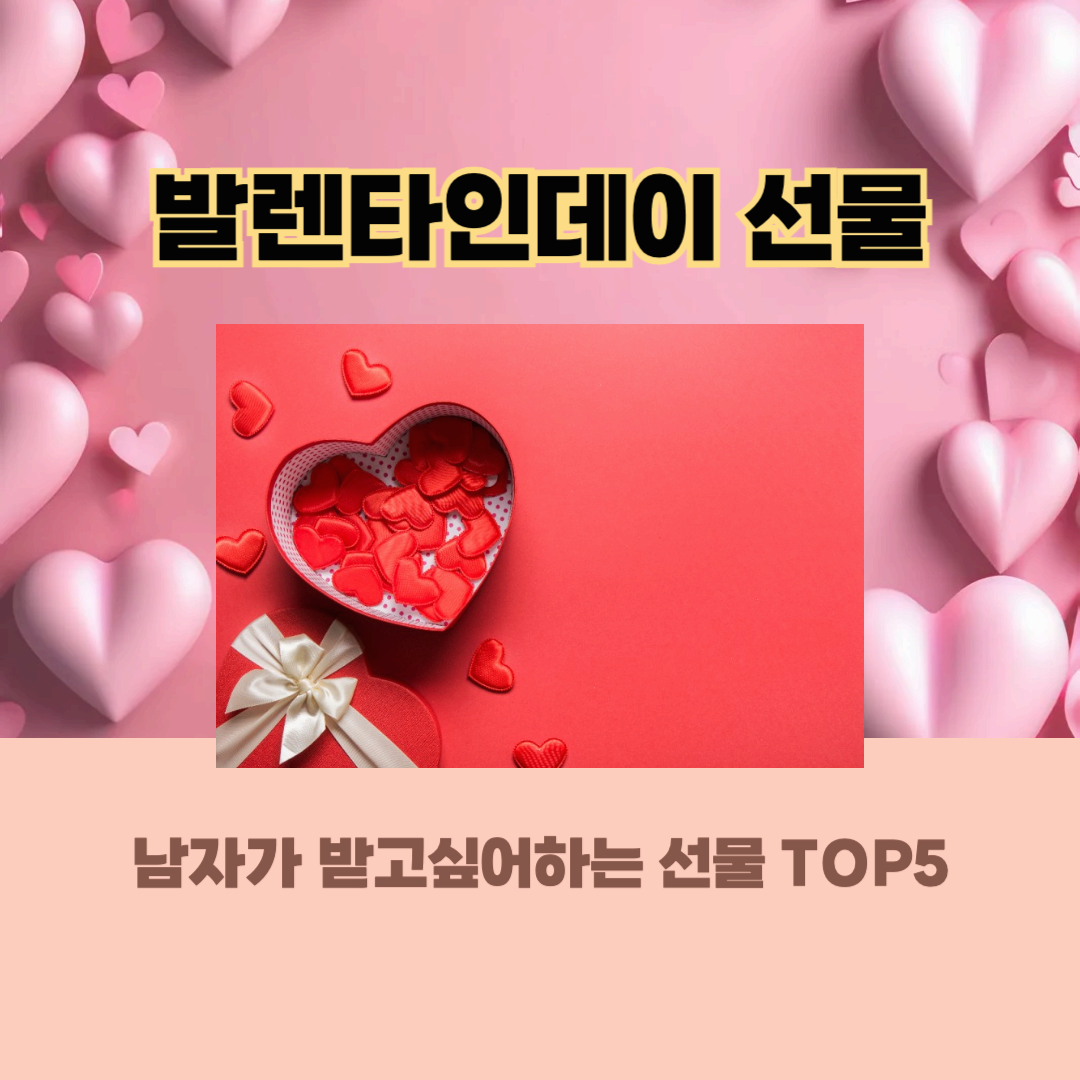 발렌타인 데이에 남자가 받고싶은 선물 TOP5