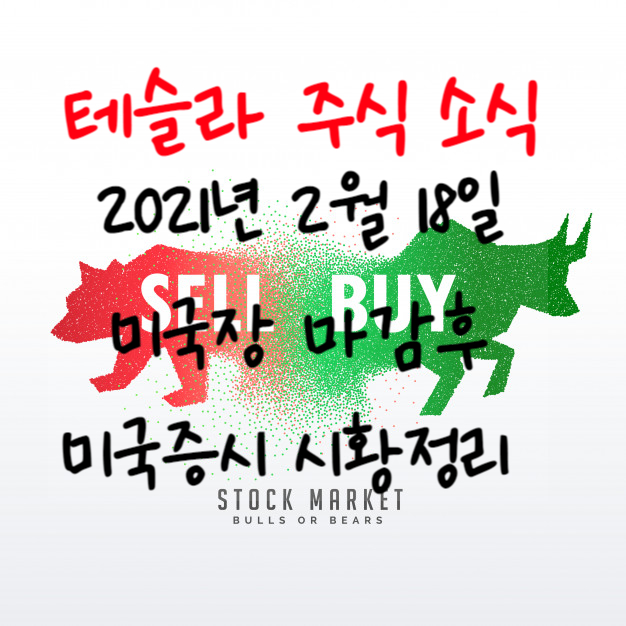  테슬라(Tesla): 2021년 2월 18일 미국장 마감후 시황정리