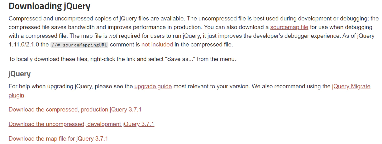 Download jQuery -1