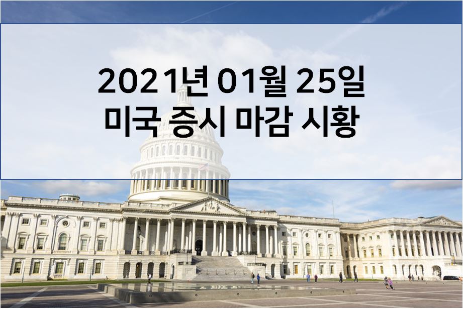  1월 25일 미국 증시 마감 시황(해외 이슈 - 바이든 26개국 입국 금지 서명, 시진핑 바이든에 경고, MRK 백신 중단)