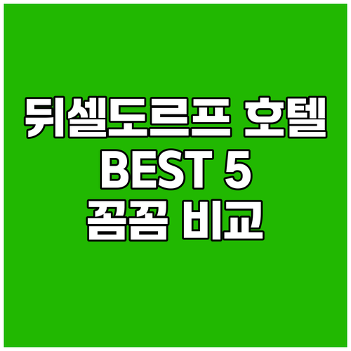 뒤셀도르프 공항 최고 인기 호텔 BE