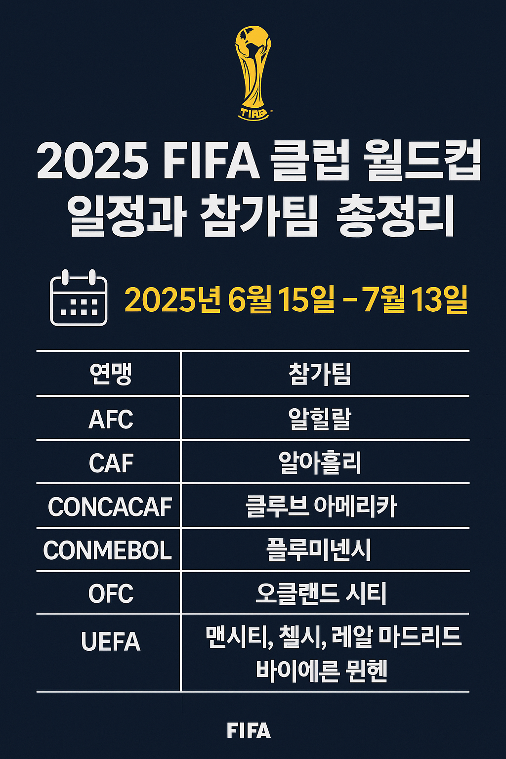 2025 FIFA 클럽 월드컵 관련 사진