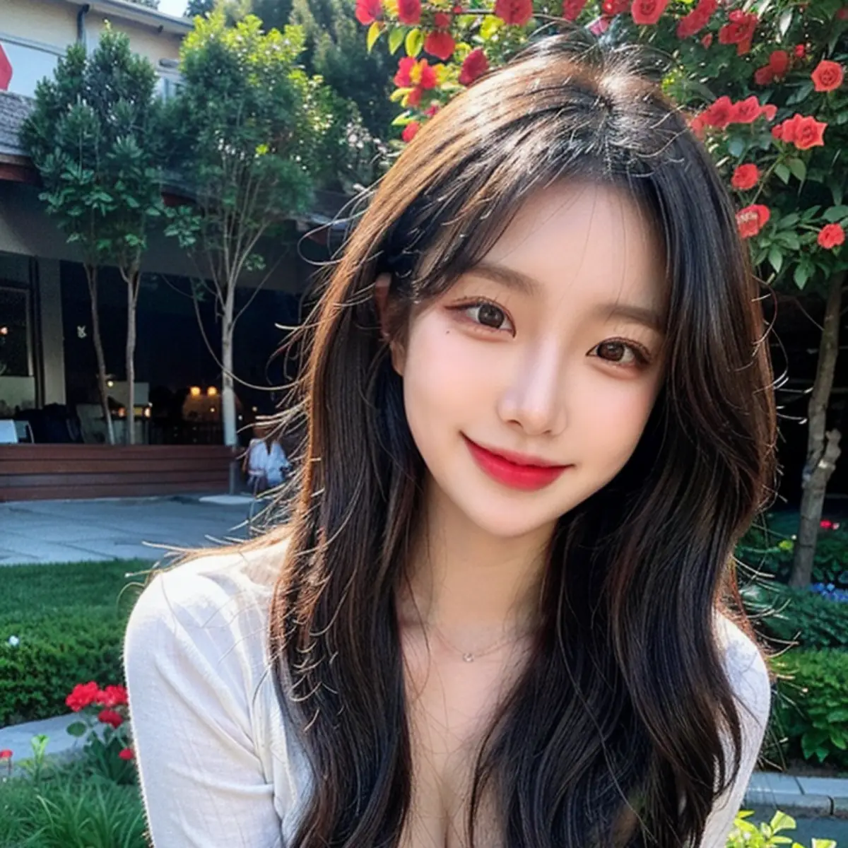 검은-머리-풍성한-여성