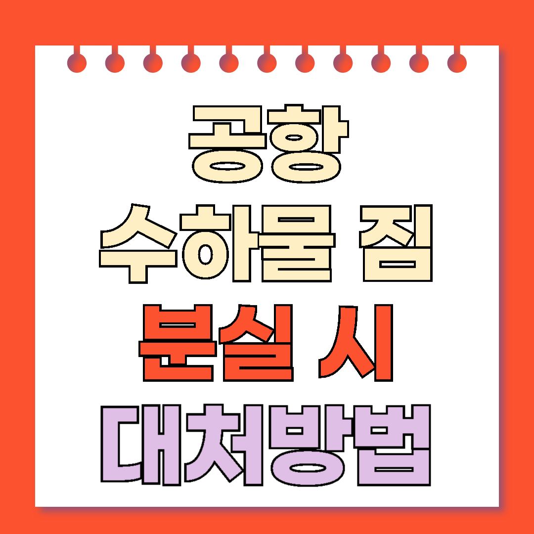 공항 수하물 짐 분실 시 대처방법