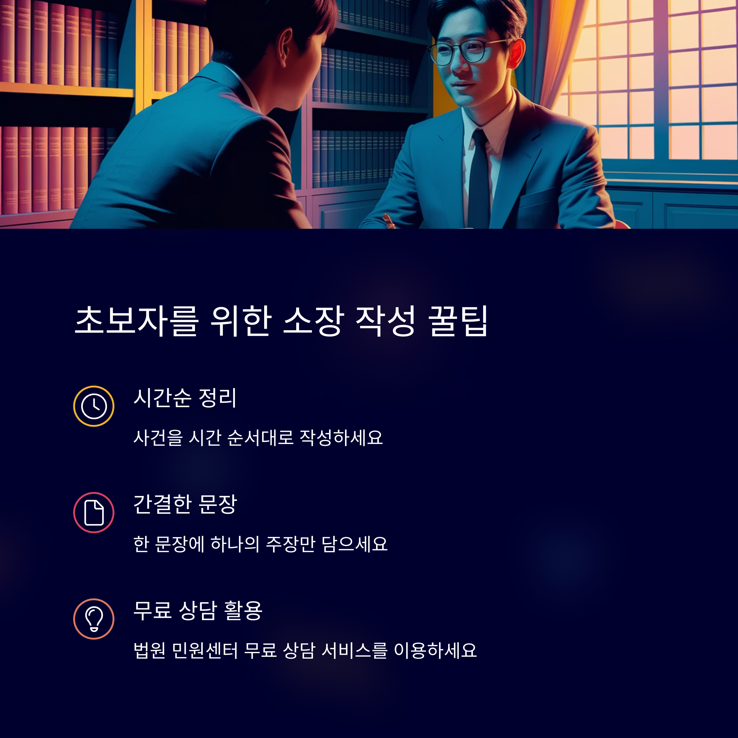 초보자를 위한 소장 작성 팁