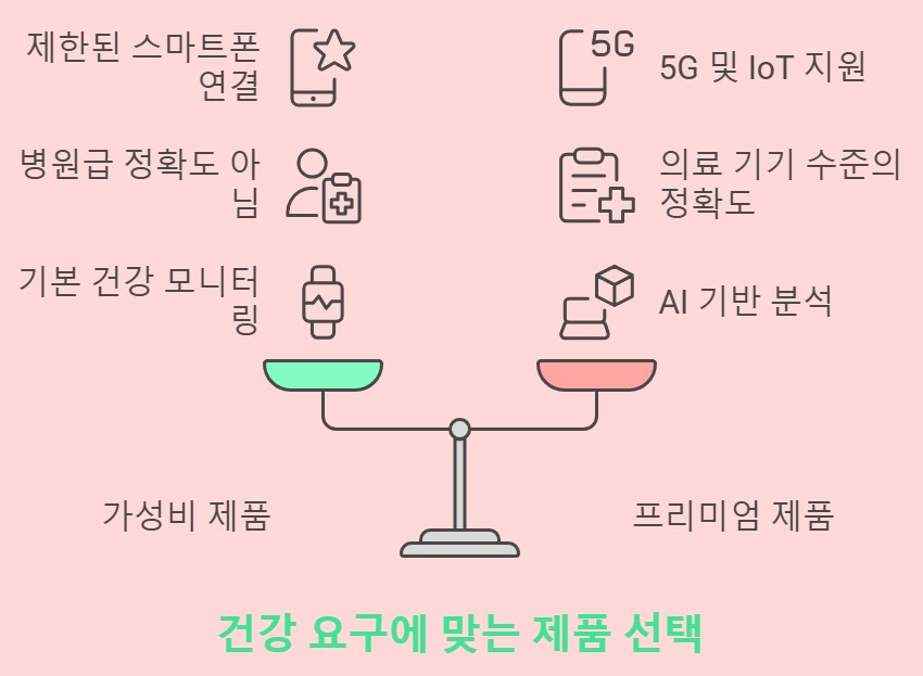 가성비- 좋은 제품-과 프리미엄 -제품 비교
