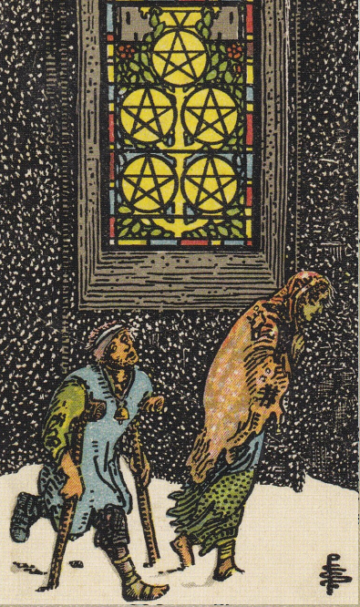 five of pentacles