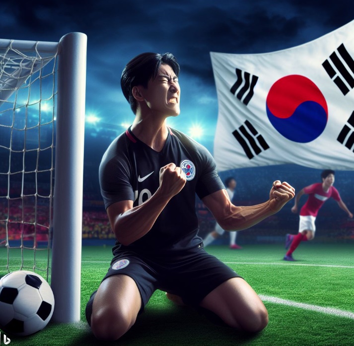 the Korean national soccer team will win hands down(made by Bing)