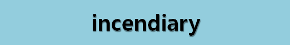  뉴스로 영어 공부하기: incendiary (불을 지르기 위한)