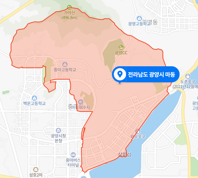  전남 광양시 마동 가야산 산불사고 (2021년 2월 10일)
