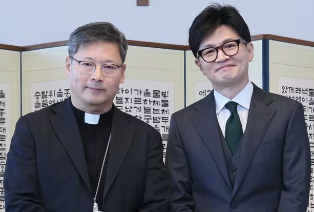  한동훈 국민의힘 비상태책위원장, 천주교 정순택 대주교 예방