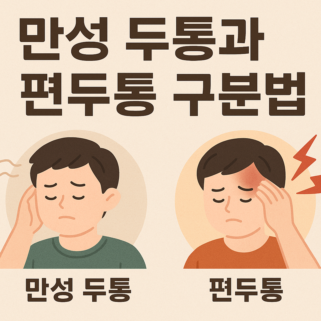만성 두통과 편두통 구분법