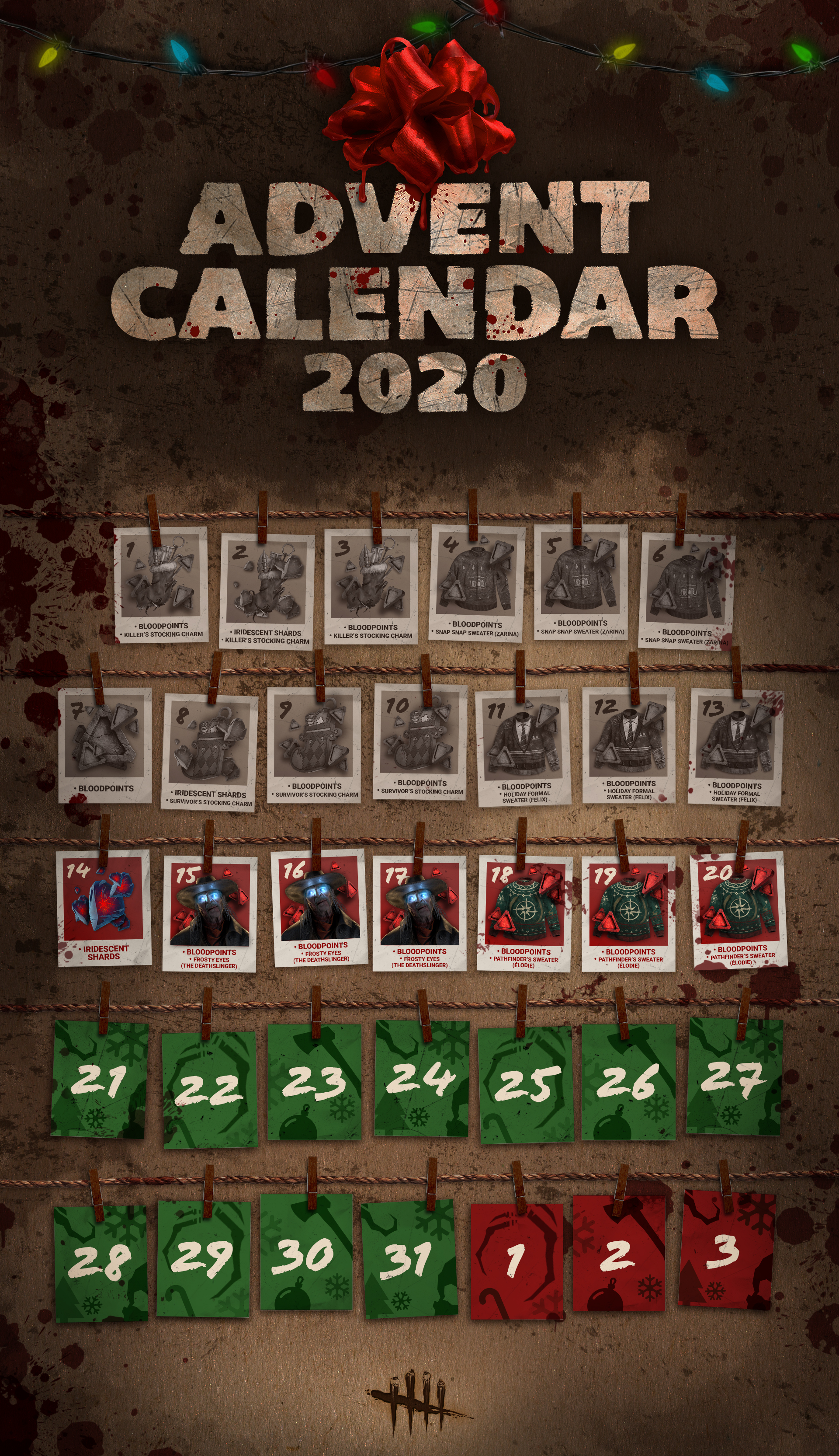  [DEAD BY DAYLIGHT] 데바데 겨울 할인 이벤트 & 로그인 보상 & 균열 스킨 공개