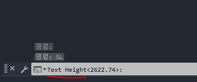 TEXT HEIGHT 입력