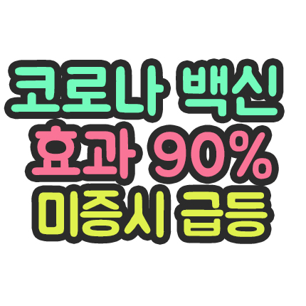  드디어 화이자 코로나 백신 90% 효과 미증시 급등