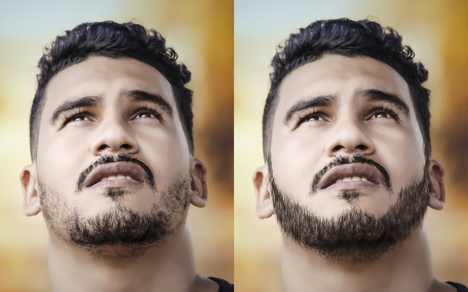 포토샵으로 수염 만들기