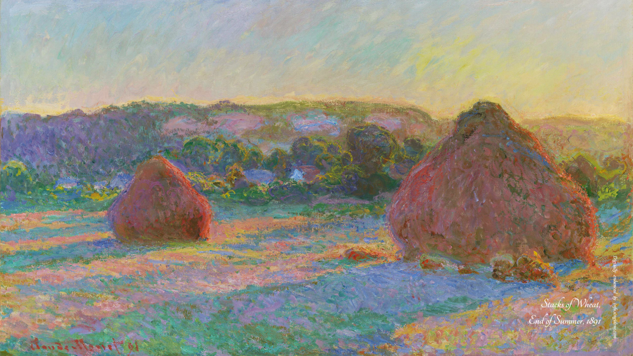 07 건초더미, 여름의 끝, W1269 C - Claude Monet 모네그림